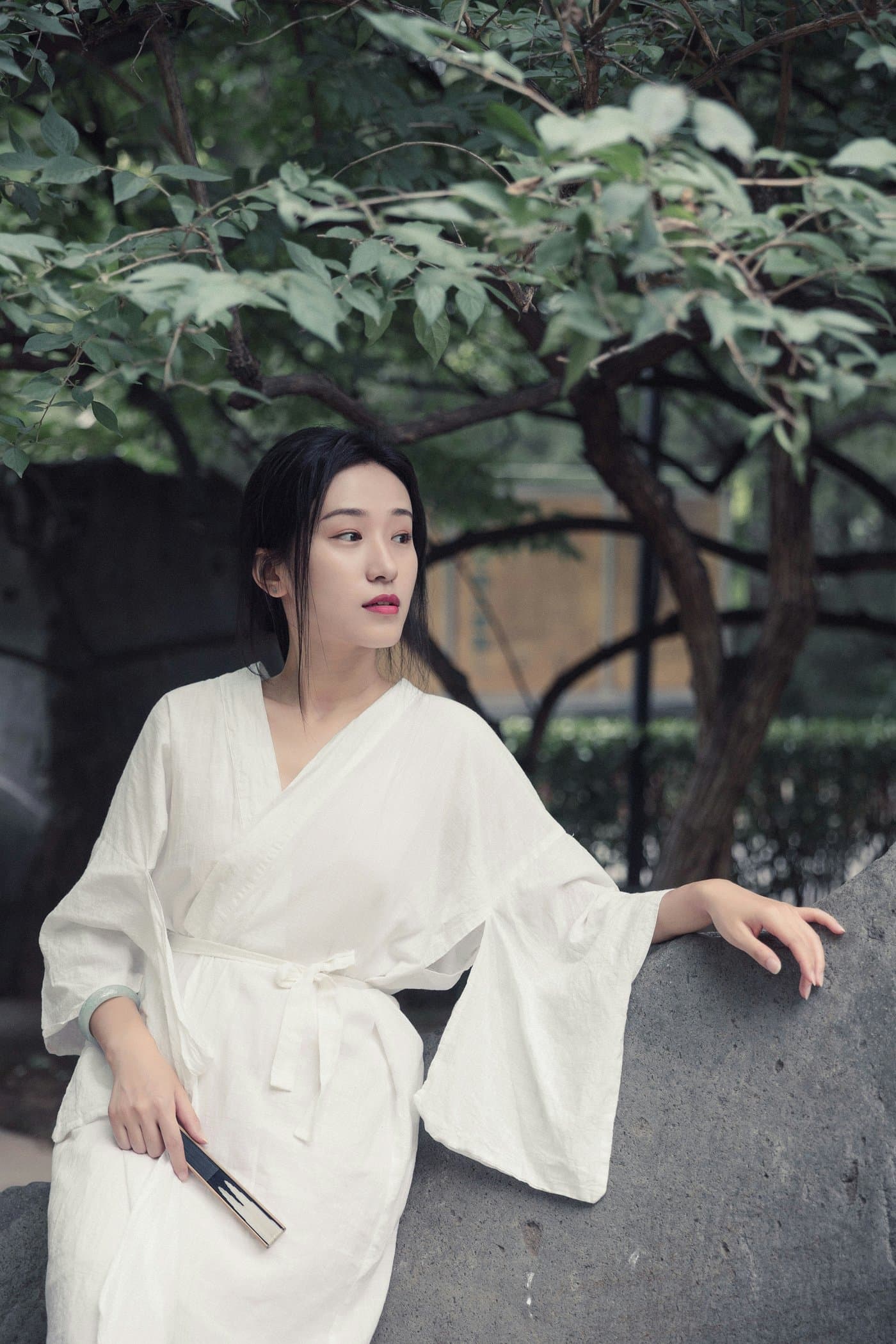 Kimono crème en lin